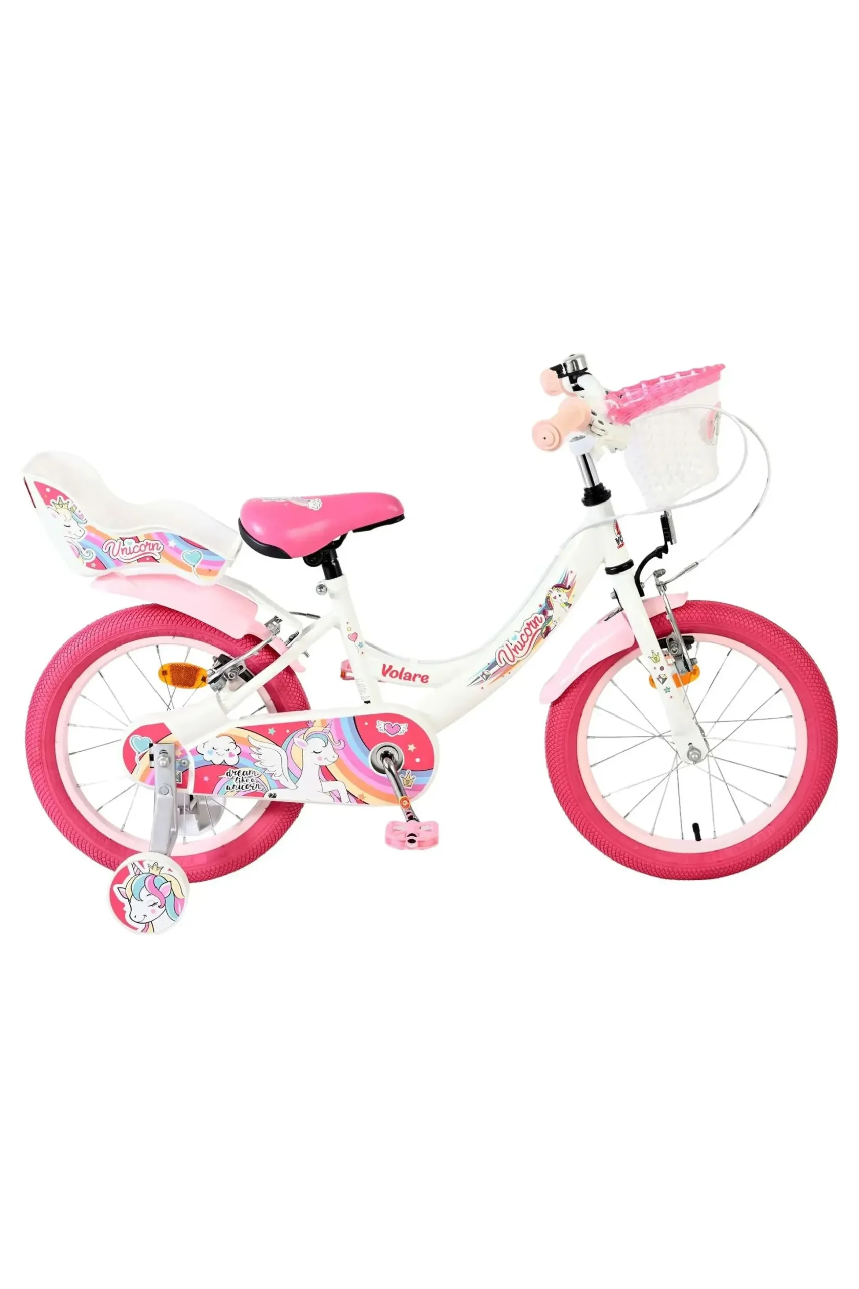 Bicicleta Criança 16 Polegadas Volare Unicorn 5-7 Anos