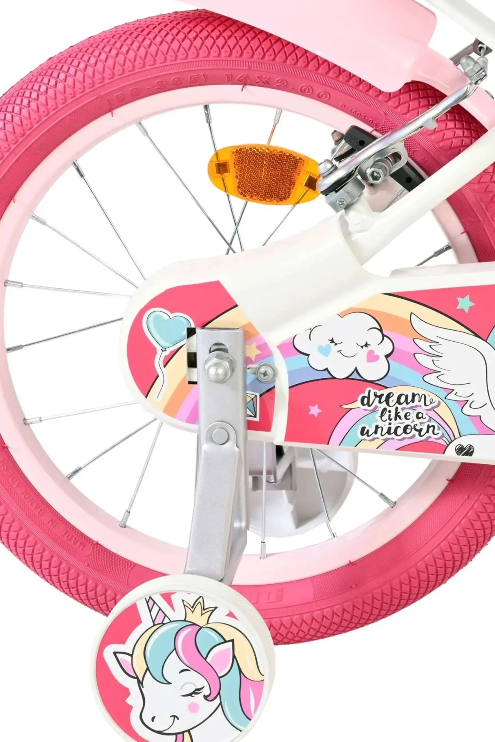 Bicicleta Criança 16 Polegadas Volare Unicorn 5-7 Anos
