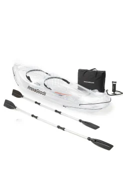 Caiaque Insuflável Transparente Com Acessórios Paros Innovagoods 312 CM 2 Lugares