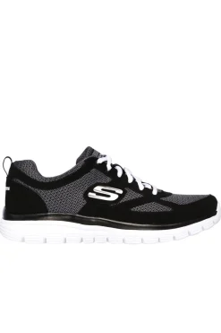 Calçado Esportivo Skechers Preto E Branco