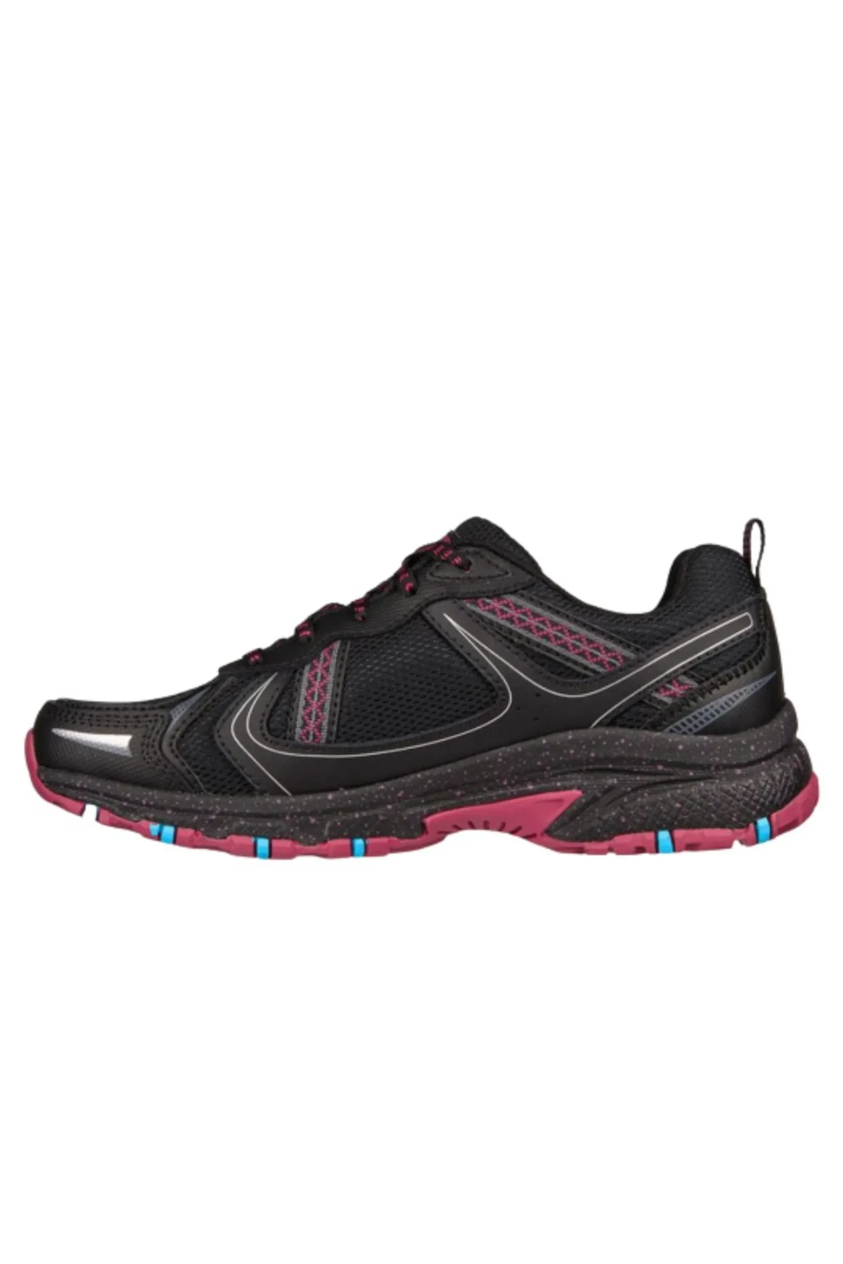 Calçado Trail Running Mulher Skechers Hillcrest Vast Adventure. Preto Rosa