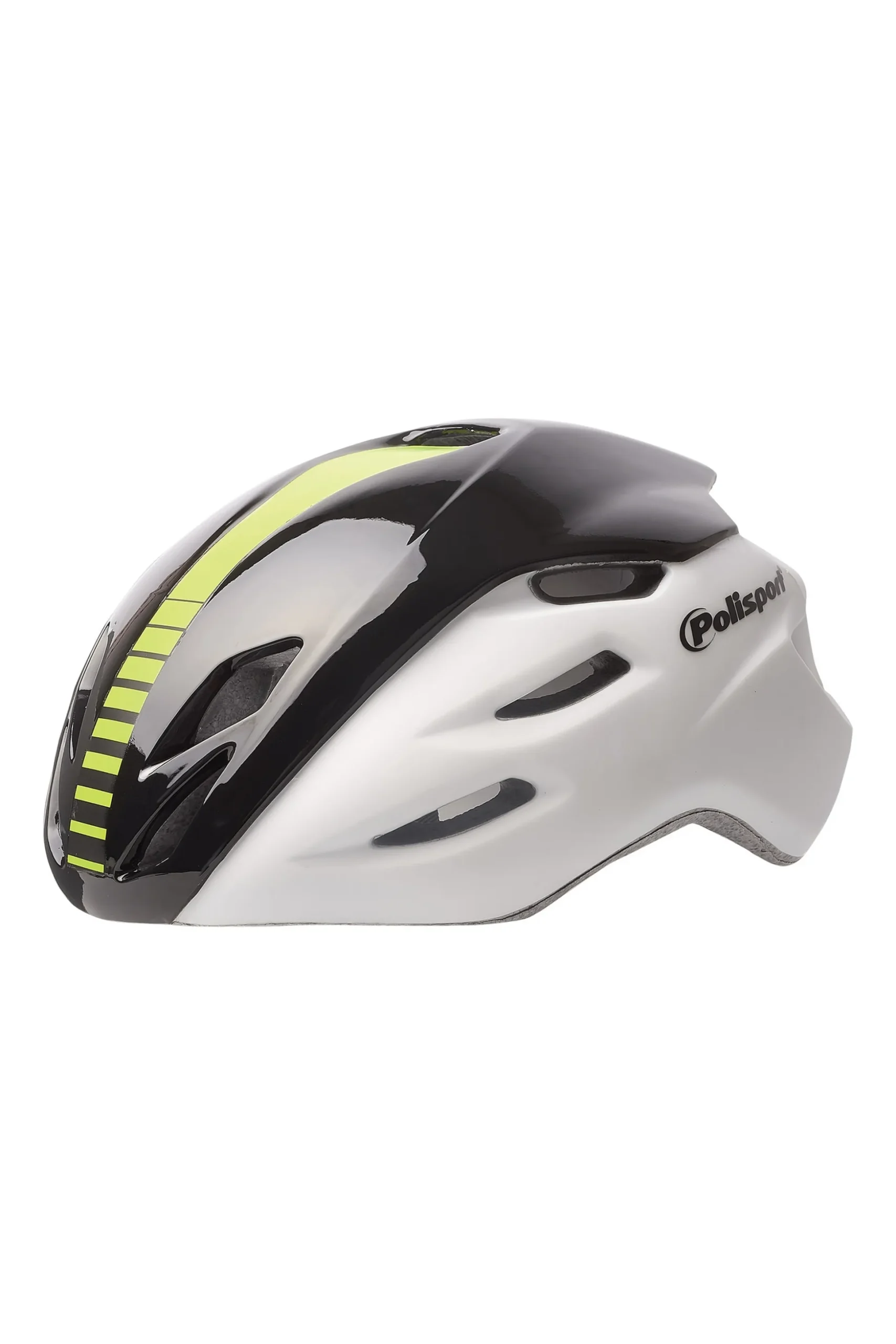 Capacete Polisport Aero R Branco Fosco/preto/amarelo Flúor