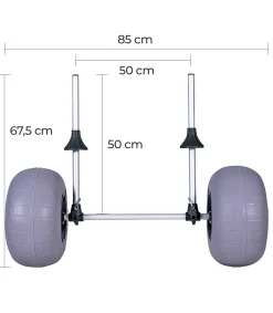Carro Kayak Autovacável Rodas Balão 12" Cka06