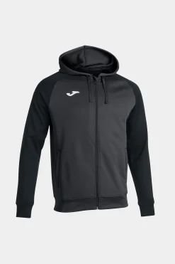 Casaco Com Capuz Academy IV Antracite E Preto Joma