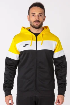 Casaco Com Capuz Joma Crew IV Preto Amarelo