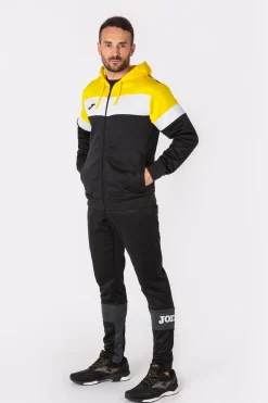 Casaco Com Capuz Joma Crew IV Preto Amarelo
