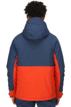 Casaco Impermeável De Caminhada Homem Regatta Highton Str Iii. Azul/laranja
