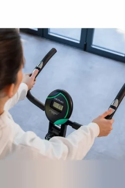 Cecotec Bicicleta Estática Dobrável. Ecrã Lcd. Resistência Magnética Variável. Selim De Conforto E Punhos De Apoio Laterais. Suporte Para Tabletes Y Rodas De Transporte.