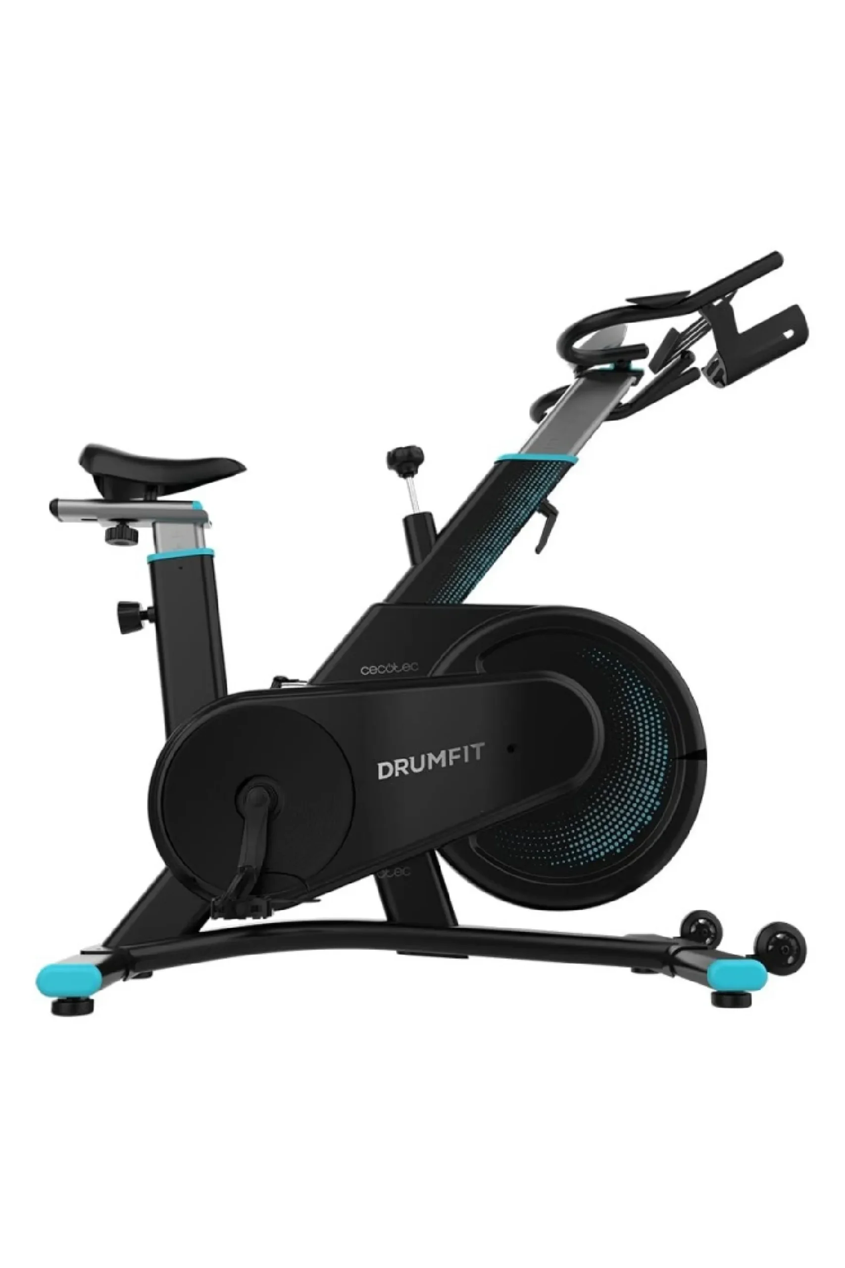 Cecotec Bicicleta Indoor Com Resistência Magnética Para Um Treino Silencioso, Conectividade Bluetooth, Design Compacto E Desportivo, Selim E Guiador Ergonómicos E Ajustáveis, Ecrã Lcd, Suporte De Tablet, Apoios Para Os Pés E Rodas De Transporte.
