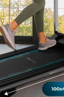 Cecotec Passadeira De Caminhada Com Potência De 550 W. De 1 A 10 Km/h. 12 Programas Pré-configurados. Painel De Controlo Led. Superfície De Corrida 100 X 40 Cm. Com Rodas Para Transporte, Porta-garrafas E Suporte Para Tablet. Peso Máximo Permitido: 120 Kg
