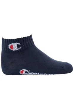 Champion Pack 3 Pares De Meias De Quarto Para Rapaz Em Cinzento/branco/azul-marinho