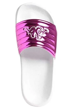 Chinelos Kappa Nolesit Kid Menina Rosa Fucsia Branco