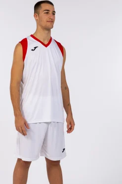 Conjunto Joma Final II Branco Vermelho