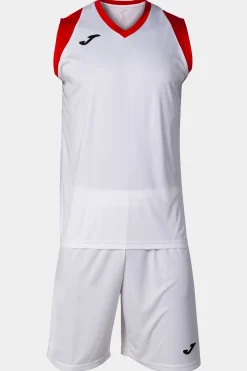 Conjunto Joma Final II Branco Vermelho