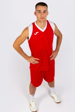 Conjunto Joma Final II Vermelho Branco