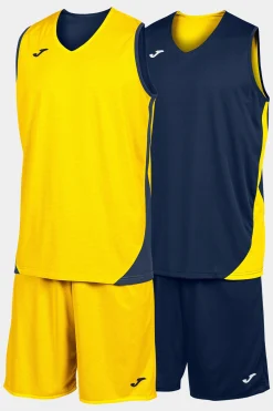 Conjunto Joma Kansas Azul Marinho Amarelo