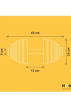 Hxg Haltere Ajustável De 5kgs A 40kgs