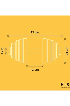 Hxg Pack Com 2 Halteres Ajustáveis De 2,5 Kg A 24 Kg