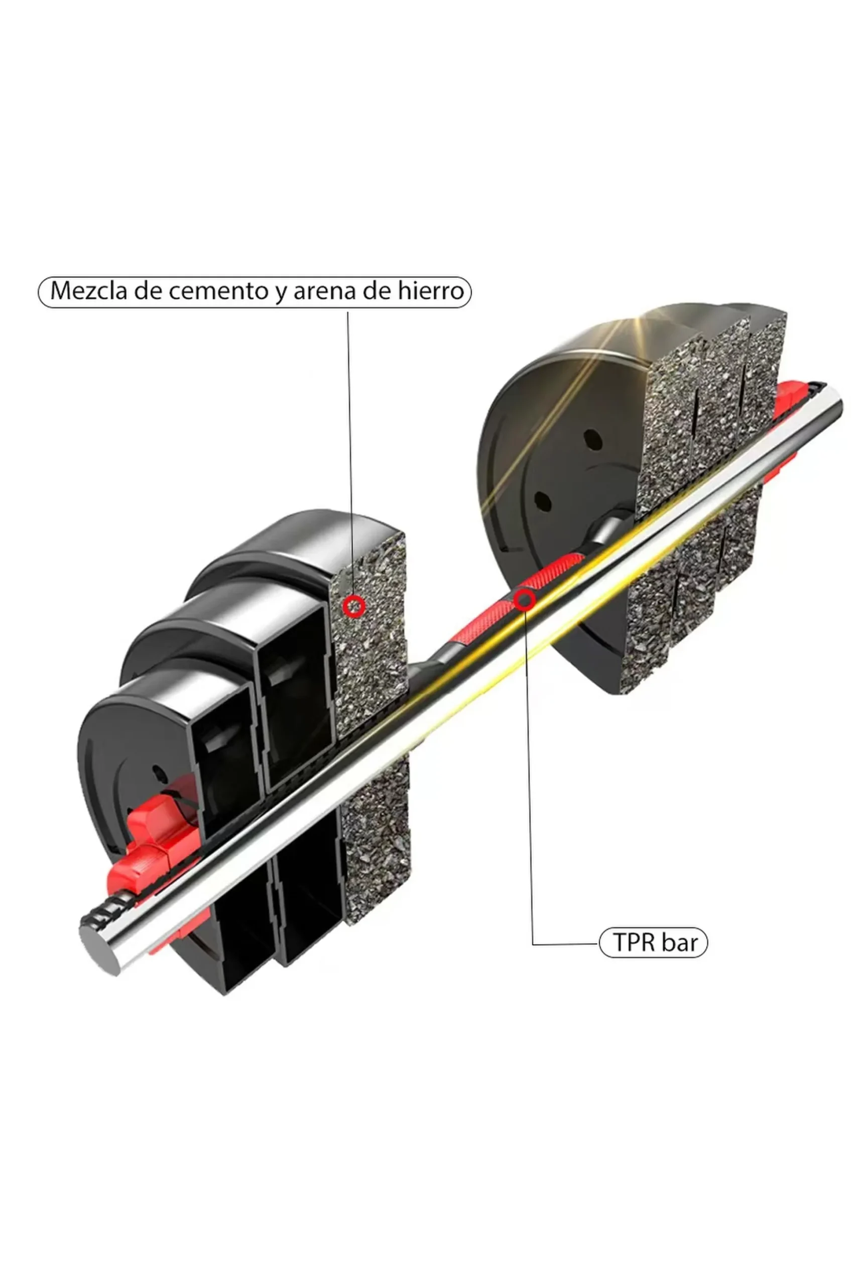 Kit De Halteres De 10 Kg 2 Em 1 Ajustável Multifit Para Treinamento De Peso