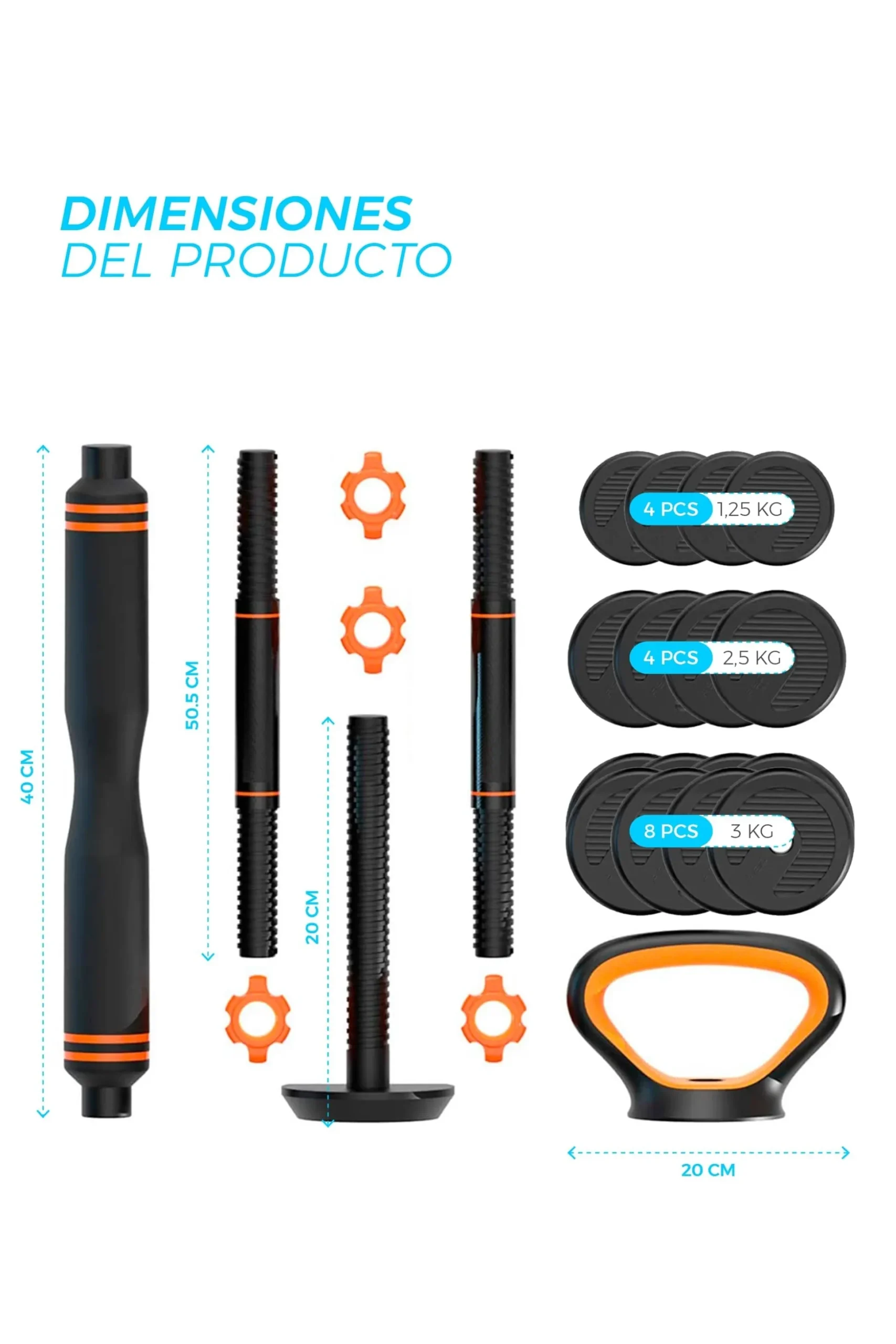 Kit De Pesos 40kg Fed