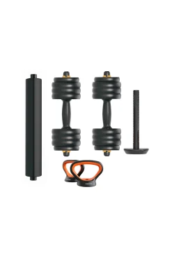 Kit De Pesos V2 40 Kg Fed: Halteres (pesos + Barras) + Barra + Kettlebell