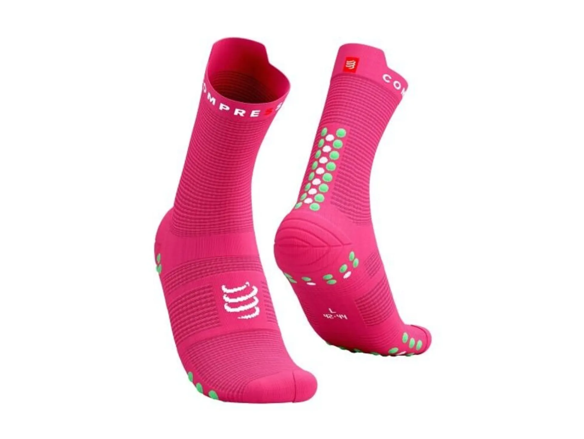 Meias De Corrida Pro Racing Socks V4.0 High Pink Compressport