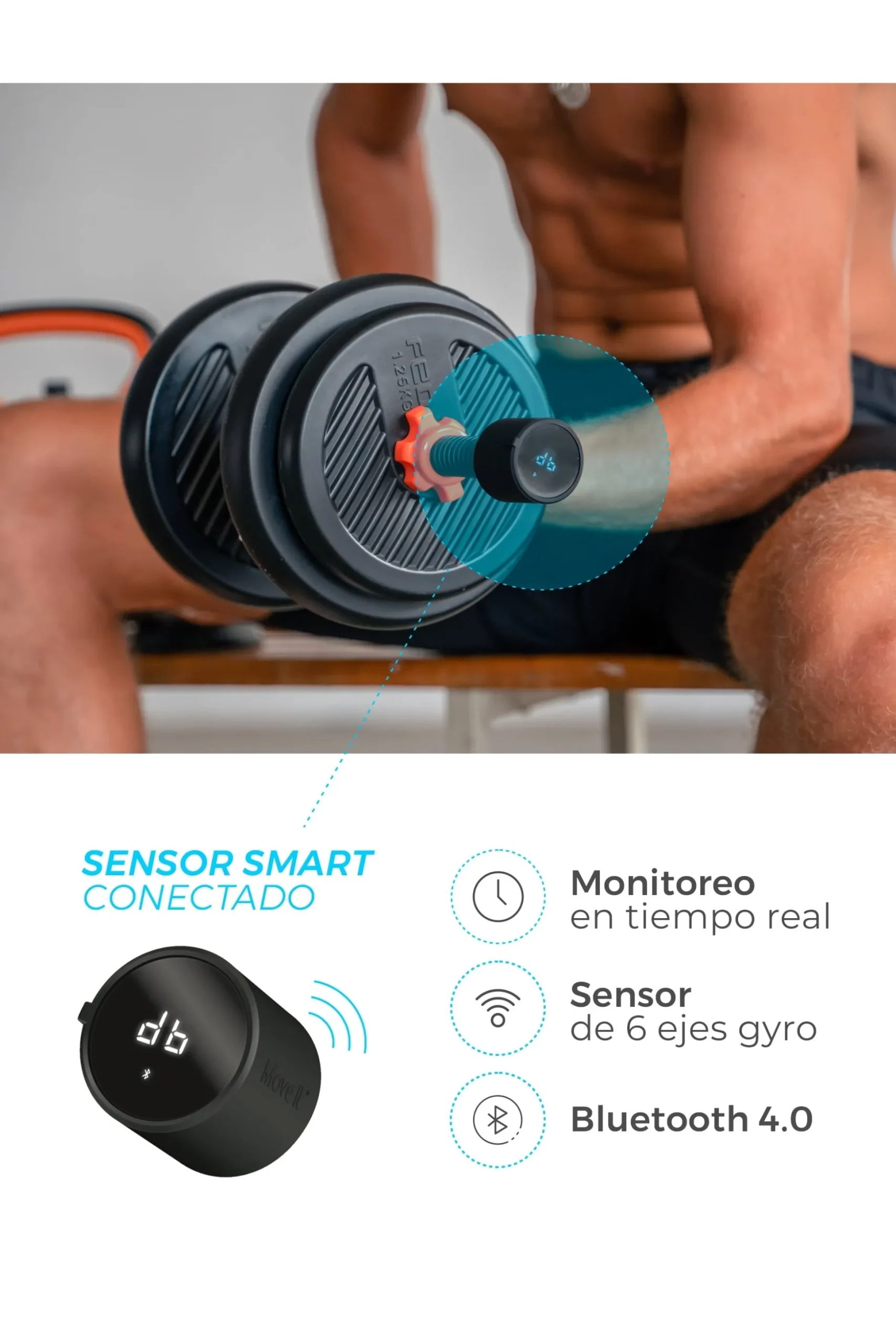 Pack Halteres Smart Kit Com Kettlebel Xiaomi Fed 20 Kgs E Sensor Smart
