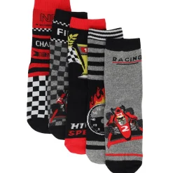 Pack 5 Pares Meias Criança Race Cars