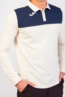 Polo De Manga Comprida Joma Winner II Branco Azul Marinho