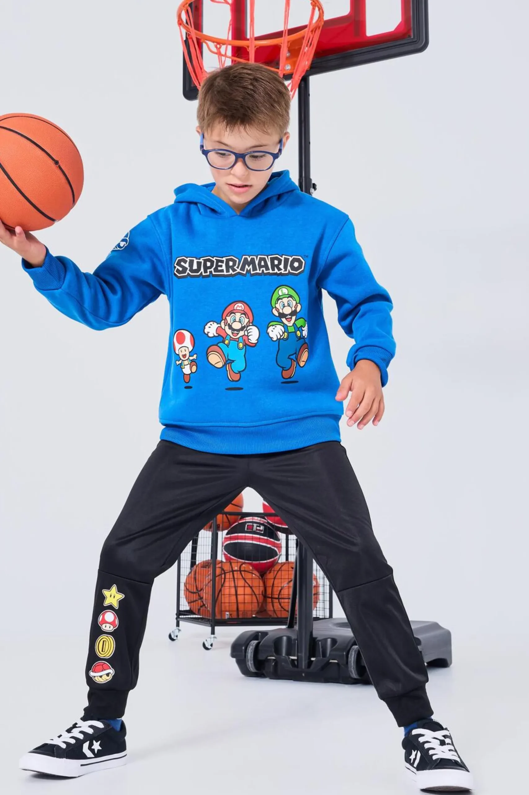 Sweatshirt Capuz Super Mário