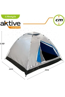 Tenda De Campismo 4 Pessoas 205x205x130 CM Aktive