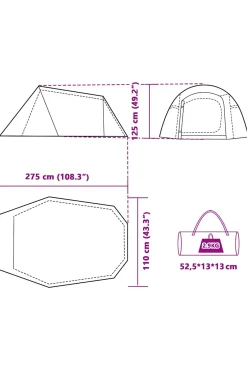 Tenda De Campismo Vidaxl De Exterior 230 X 110 X 120 CM