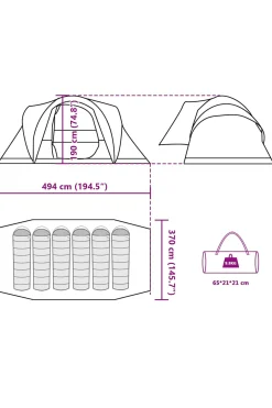 Tenda Familiar Vidaxl 494 X 370 X 190 CM